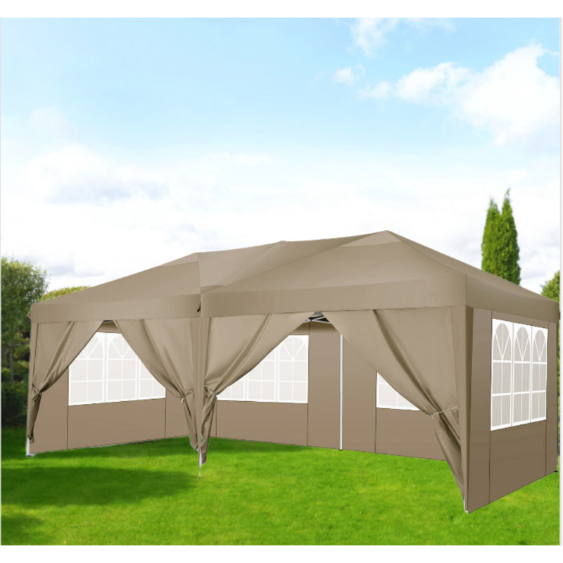 HOTEEL 10x10 Pop Up Canopy Tent Waterproof Outdoor Party Tent with 6